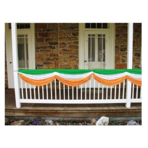 irish fabric bunting (green, white, orange) party accessory (1 count) (1/pkg)