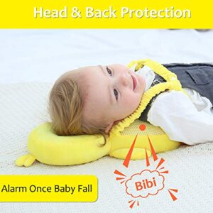 Baby Head Protector & Baby Knee Pads for Crawling, Toddlers Head Safety Pad Cushion Adjustable Backpack, Baby Back Protection for Walking & Crawling, for Age 5-24months, Cute Duck