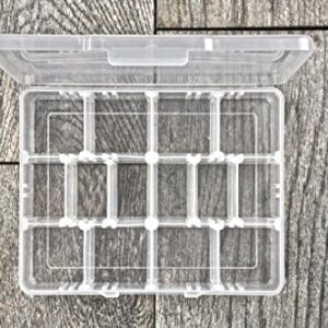 SE 14 Compartment Translucent Plastic Storage Container with Adjustable Sections - 87065DB