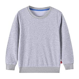msgray toddler baby sweatshirt grey boys girls crewneck sweatshirts 2t solid cotton soft long sleeve active pullover tshirts