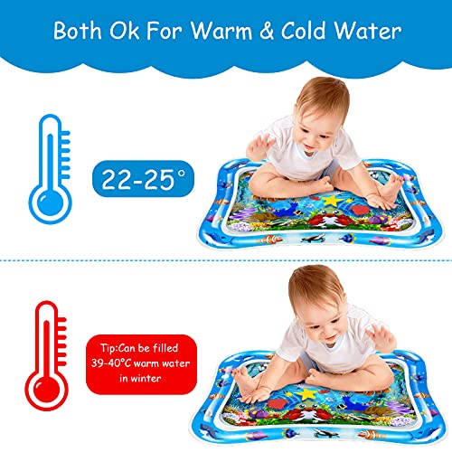 Marysay Tummy Time Water Mat Infant Toys 3 6 9 Months Baby Inflatable Play Activity Center for Newborn Boys Girls