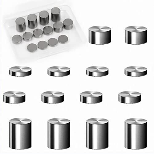 3.25 OZ Cylindrical Tungsten Weight for Derby Pine Race Wood Car, 14 Pieces Multiple Size Incremental Weight to Optimize Your Car Speed