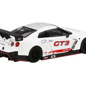 Truescale Miniatures GT-R GT3 White w/Silver Top & Graphics 2018 Presentation Ltd Ed to 3600 pcs Worldwide 1/64 Diecast Model Car by MGT00327