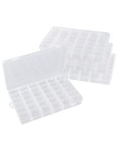 avlcoaky tackle box organizer 4 pack 36 compartment bead storage container jewelry art & craft boxes with dividers
