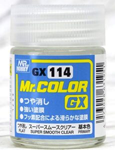 gunze gsi mr. hobby color lacquer gx114 super smooth clear flat 18ml