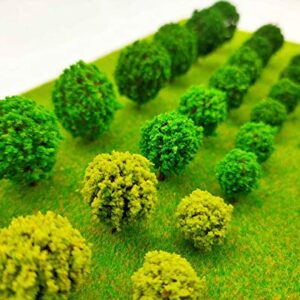 24Pcs Mini Model Trees Mixed Bush Trees Vegetation Groups Shrubs for Model Train Scenery Architecture Trees Model Scenery Trees Fake Trees with No Stands