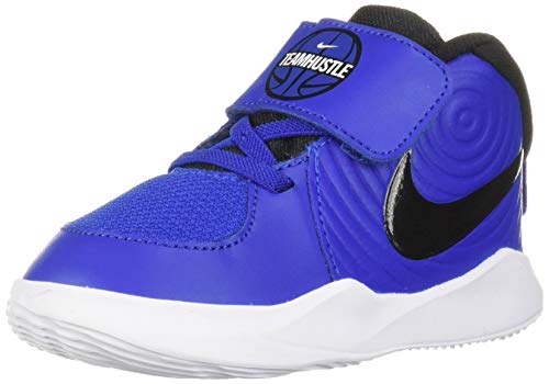 Nike Baby Team Hustle D 9 (TD) Sneaker, Game Royal/Black-White, 6C Regular US Toddler