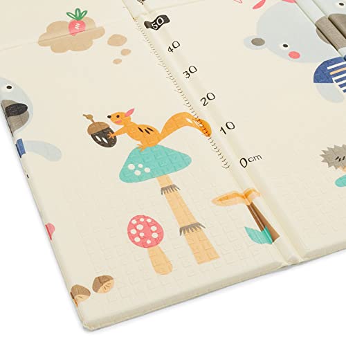 Amazon Basics Foldable Baby Crawling Play Mat, Reversible, Waterproof - 78.7" x 71" x 0.6"