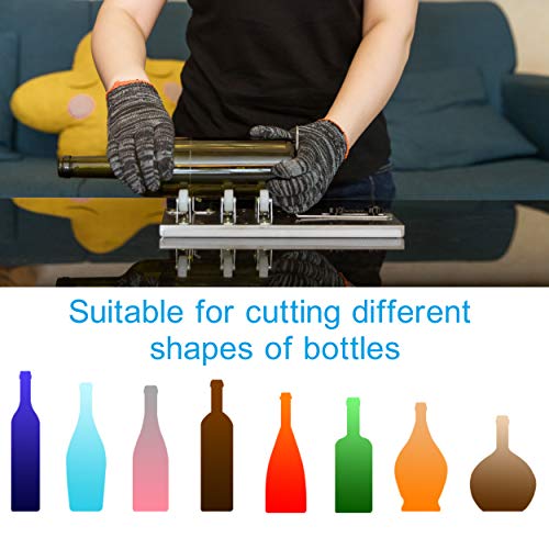 OAIEGSD Glass Bottle Cutter, Glass Cutter for Bottles for Cutting Wine, Beer, Mason Jars, Whiskey, Round and Oval Bottles, Bottle Cutter & Glass Cutter Bundle for DIY Project Crafts