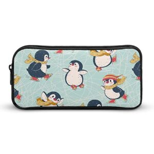 cute penguins pencil case stationery pen pouch portable makeup storage bag organizer gift