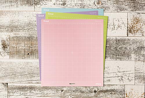 Cricut FabricGrip Adhesive Cutting Mat 12" x 12", High Density Fabric Craft Cutting Mat, Made of High-Quality Material to Withstand Increased Pressure. Use For Cricut Explore/Cricut Maker, (2 CT)