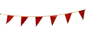 cortina osha approved pennant flags – for use with roof warning line perimeters 03-400-105, red, 105′ length