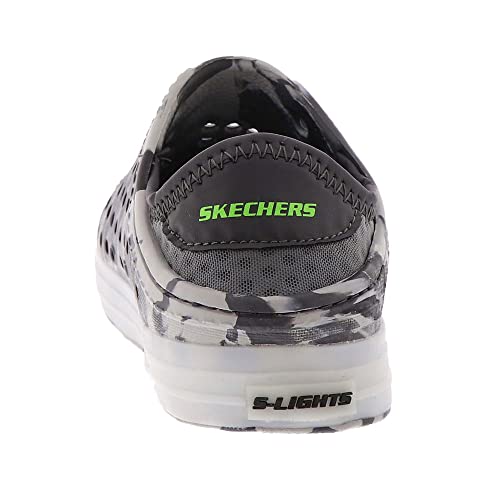 Skechers Baby Boy's Foamies Guzman Flash Marblized Slip-On 402021N (Toddler) Charcoal/Gray 9 Toddler M