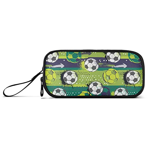 Soccer Ball Pencil Case Large Big Capacity Pencil Bag for Girls Boys Pen Bag Holder Pouch Makeup Case for College Students School Office