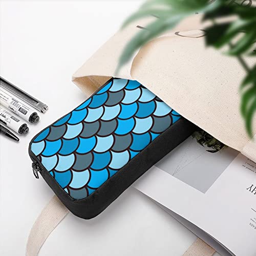 Mermaid Fish Scale Pencil Case Stationery Pen Pouch Portable Makeup Storage Bag Organizer Gift