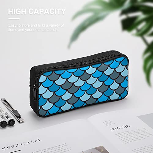 Mermaid Fish Scale Pencil Case Stationery Pen Pouch Portable Makeup Storage Bag Organizer Gift