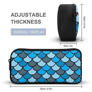 Mermaid Fish Scale Pencil Case Stationery Pen Pouch Portable Makeup Storage Bag Organizer Gift