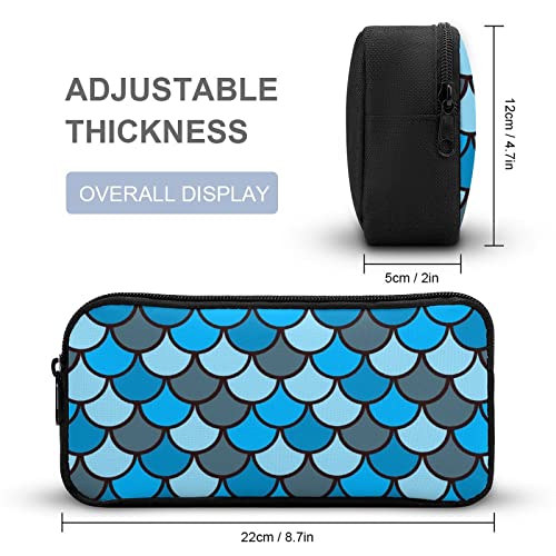 Mermaid Fish Scale Pencil Case Stationery Pen Pouch Portable Makeup Storage Bag Organizer Gift