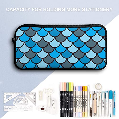 Mermaid Fish Scale Pencil Case Stationery Pen Pouch Portable Makeup Storage Bag Organizer Gift