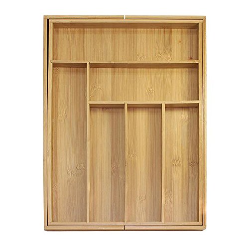 Oceanstar Bamboo Expandable Set Drawer Organizer, 18 in, Natural (KT1293)
