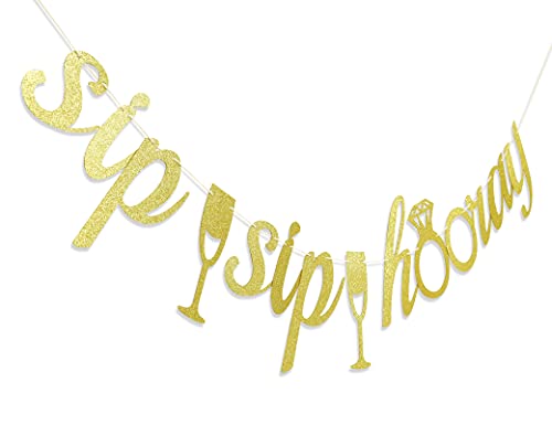 Sip Sip Hooray Bachelorette Party Banner - Cheap Wedding Bridal Shower Decor Mimosa Bar Bubbly Bar Champagne Engagement Party . Decors Supplies Props