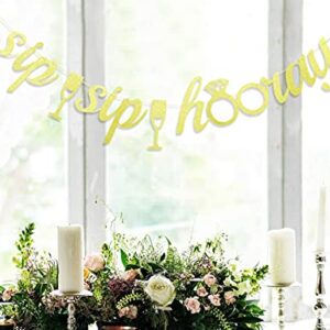 Sip Sip Hooray Bachelorette Party Banner - Cheap Wedding Bridal Shower Decor Mimosa Bar Bubbly Bar Champagne Engagement Party . Decors Supplies Props