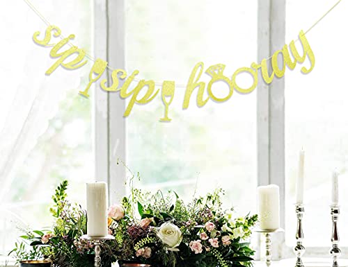 Sip Sip Hooray Bachelorette Party Banner - Cheap Wedding Bridal Shower Decor Mimosa Bar Bubbly Bar Champagne Engagement Party . Decors Supplies Props