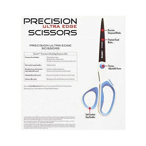 Scotch 8-Inch Precision Ultra Edge Scissors, 3-Pack (1458-3)