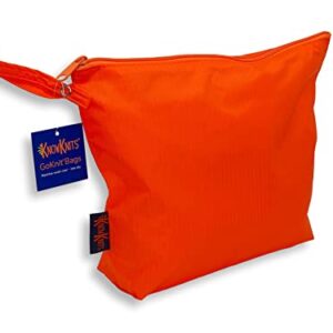 KnowKnits GoKnit Zip Project Bag for Knitting and Crochet (Orange)