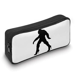 Bigfoot Sasquatch High Heels Pencil Case Stationery Pen Pouch Portable Makeup Storage Bag Organizer Gift