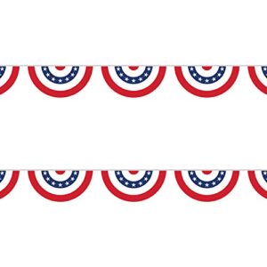 patriotic garland decorations (2 pack) – american flag bunting banner for 4th of july party, veterans day, labor day holiday and more