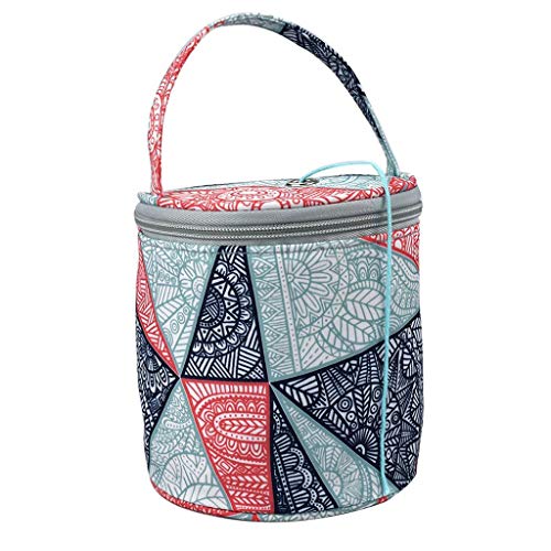 Heavy Duty Lunch Box for Men Knitting Yarn Storage Bag Wool Holder Storage Basket Round Crochet Yarn Tote Bag