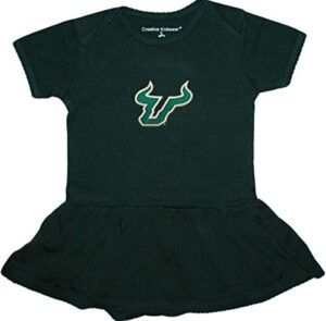 creative knitwear university of south florida bulls infant and toddler picot bodysuit dress