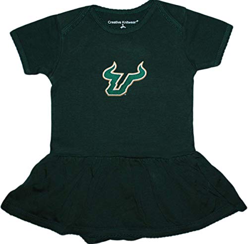 Creative Knitwear University of South Florida Bulls Infant and Toddler Picot Bodysuit Dress