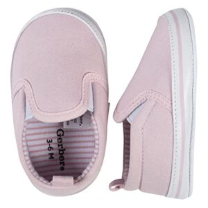 Gerber Unisex Baby Newborn Infant Toddler Boy and Girl Slip-On Sneaker Crib Shoe Pink 6-9 Months