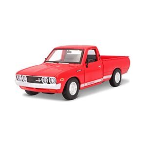 maisto datsun 620 pickup (1973) 1:24 scale model car opening doors 20 cm red (531522)