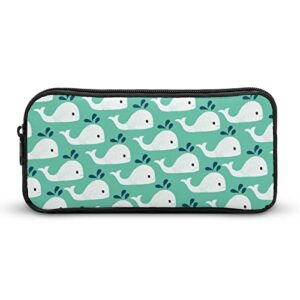 cartoon whales pencil case stationery pen pouch portable makeup storage bag organizer gift