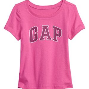 GAP Baby Girls Short Sleeve Logo T-Shirt T Shirt, Devi Pink, 12-18 Months US