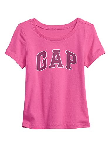 GAP Baby Girls Short Sleeve Logo T-Shirt T Shirt, Devi Pink, 12-18 Months US