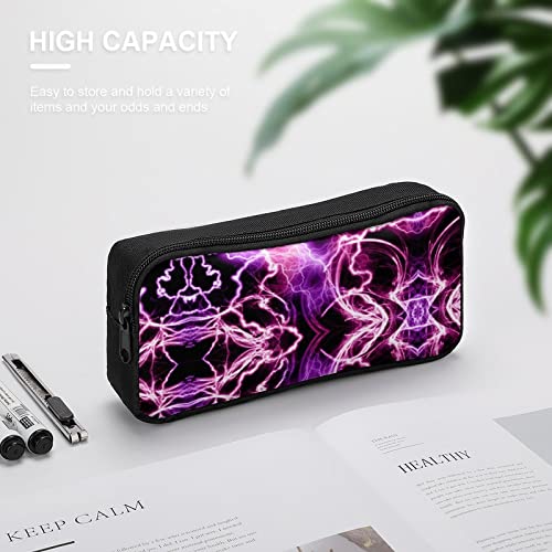 Thunder and Fulmination Pencil Case Stationery Pen Pouch Portable Makeup Storage Bag Organizer Gift