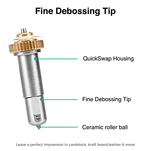 Engraving Tip + QuickSwap Housing for Cricut Maker/ Maker 3, Premium Carbide Engraving Tip, Ideal for Engraving Long Lasting Designs on Glass, Acrylic, Metal & More, Original Version