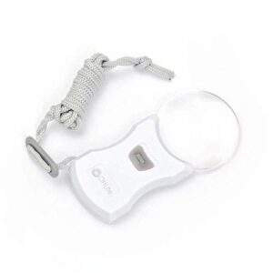 ottlite rimless pendant led magnifier – wearable magnifying glass, 3x optical grade magnification, led illumination, pocket magnifier, home, work, travel