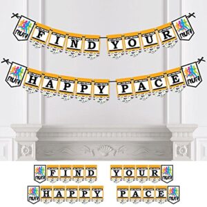 big dot of happiness set the pace – running – track, cross country or marathon party bunting banner – party decorations – find your happy pace