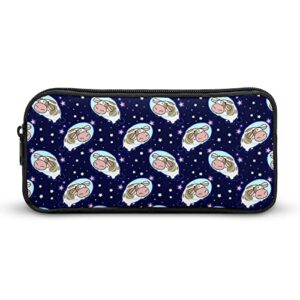 SpaceCow Moo Pencil Case Stationery Pen Pouch Portable Makeup Storage Bag Organizer Gift