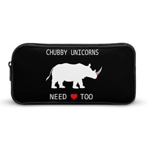 save chubby unicorns pencil case stationery pen pouch portable makeup storage bag organizer gift