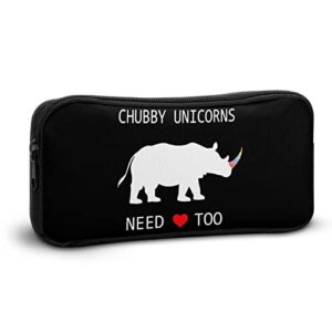 Save Chubby Unicorns Pencil Case Stationery Pen Pouch Portable Makeup Storage Bag Organizer Gift