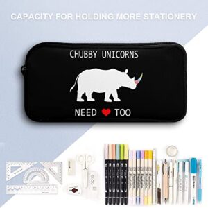 Save Chubby Unicorns Pencil Case Stationery Pen Pouch Portable Makeup Storage Bag Organizer Gift