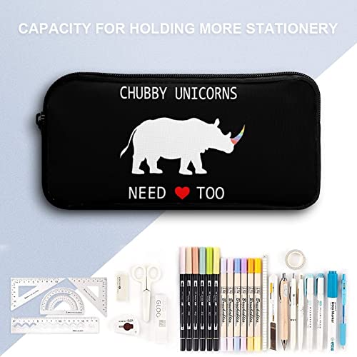 Save Chubby Unicorns Pencil Case Stationery Pen Pouch Portable Makeup Storage Bag Organizer Gift