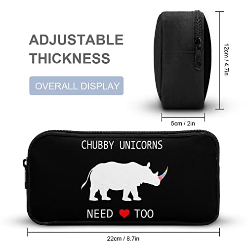 Save Chubby Unicorns Pencil Case Stationery Pen Pouch Portable Makeup Storage Bag Organizer Gift