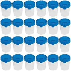 deflecto paint spill cup, 3.5” x 3.9” x 3.9”, blue 24 count